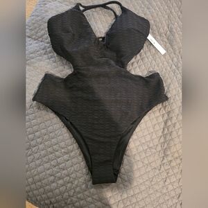 Black Cutout Swimsuit